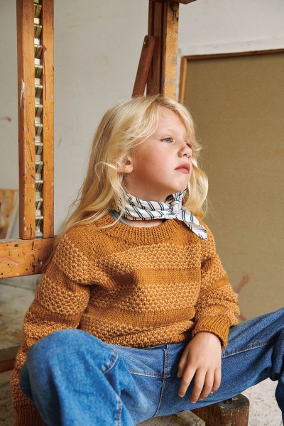 Honning-Pullover 2107-5 Strick-Set (SANDNES)