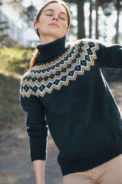 Gyda-Pullover 2010-5 - Strick-Set (SANDNES)