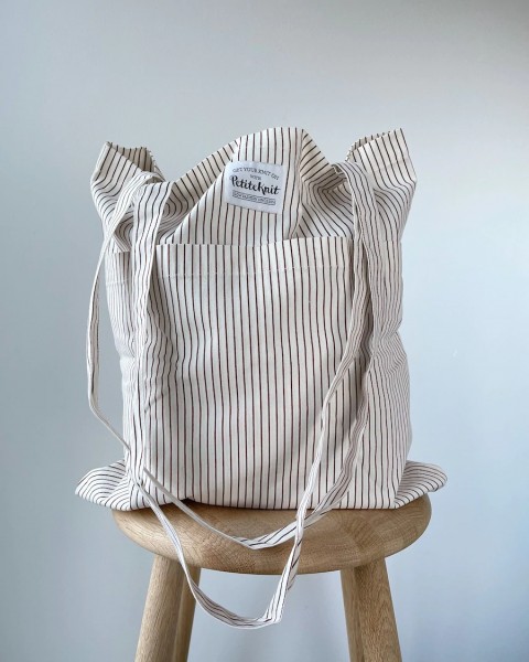 Knit to Go Tote Bag / Hazel Stripes - PetiteKnit