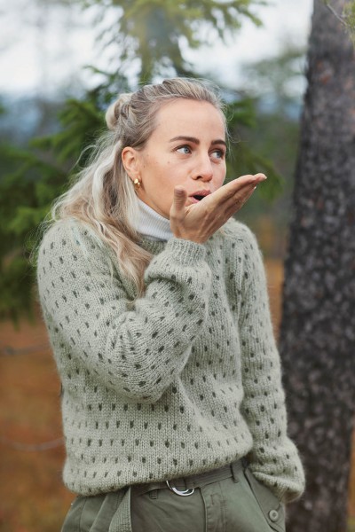 Tiril Anund-Pullover 16a - Strick-Set (SANDNES)
