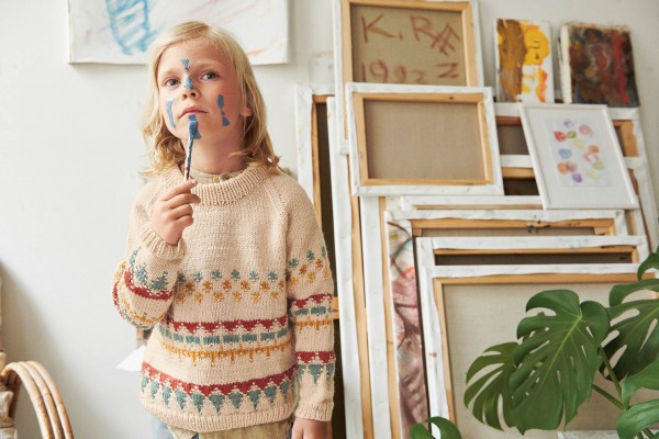 Fantasi-Pullover 2107-6 Strick-Set (SANDNES)