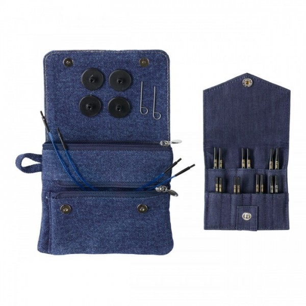 Knit Pro Denim austauschbares Mini-Nadelspitzen Set