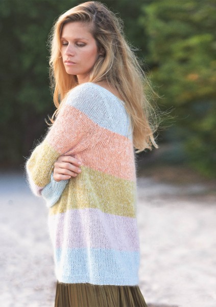 Regenbogenpullover Damen 2005-7 - Strick-Set (SANDNES)