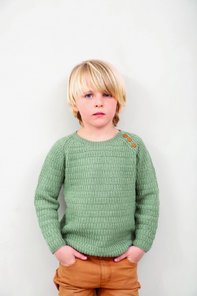August-Pullover 2008-8 - Strick-Set (SANDNES)