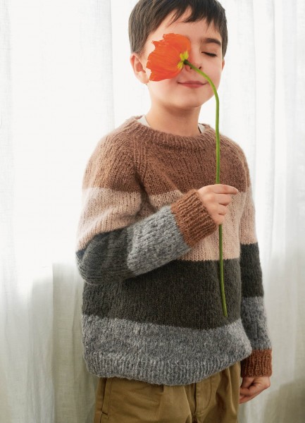 Billys Streifenpullover (2-12 Jahre) 2103-3 Strick-Set (SANDNES)