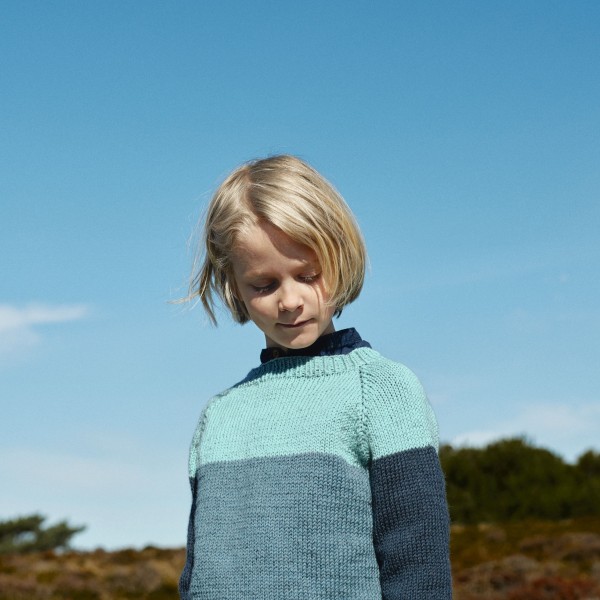 Colour Blocked Pullover 2009-8 Strick-Set (SANDNES)